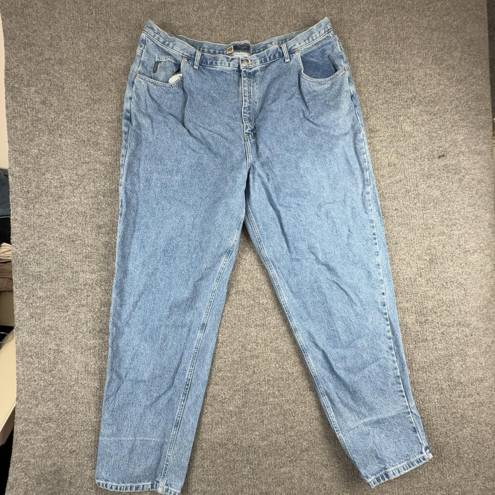 VTG Faded Glory Jeans Womens 26 Tall Light Wash‎ Blue High Rise Relaxed Tapered